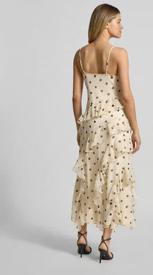 Vero Moda Nauwsluitende midi-jurk met ruches model 'SMILLA'