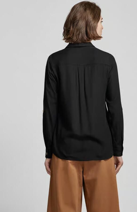 Vero Moda Overhemdblouse met opgestikte paspelzakken op de borst model 'BUMPY' - Foto 8