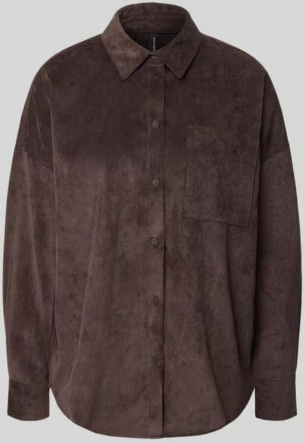 Vero Moda oversized fit blouse met lange mouwen met borstzak model 'SANNE'