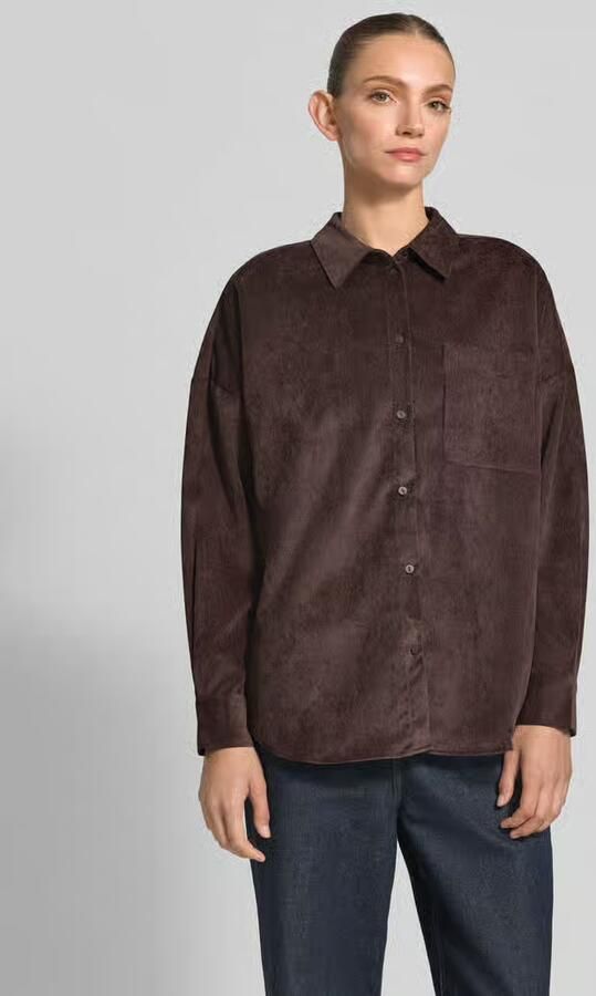 Vero Moda oversized fit blouse met lange mouwen met borstzak model 'SANNE' - Foto 2