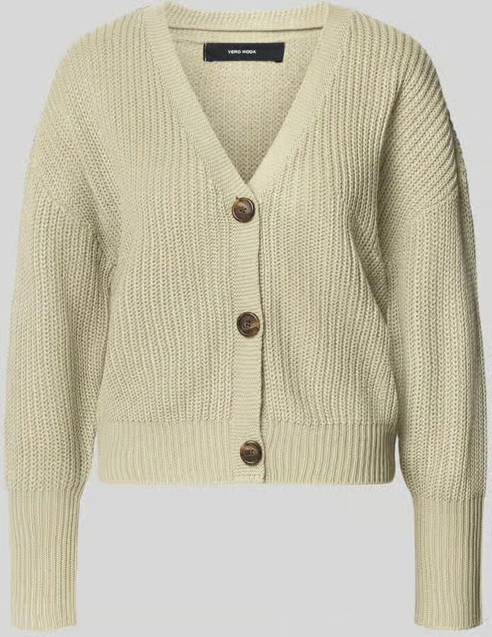 Vero Moda Oversized gebreid jack met v-hals model 'LEA' - Foto 2