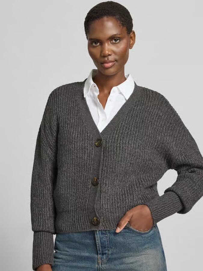Vero Moda Loose fit gebreid jack met sierknopen model 'LEA' - Foto 7