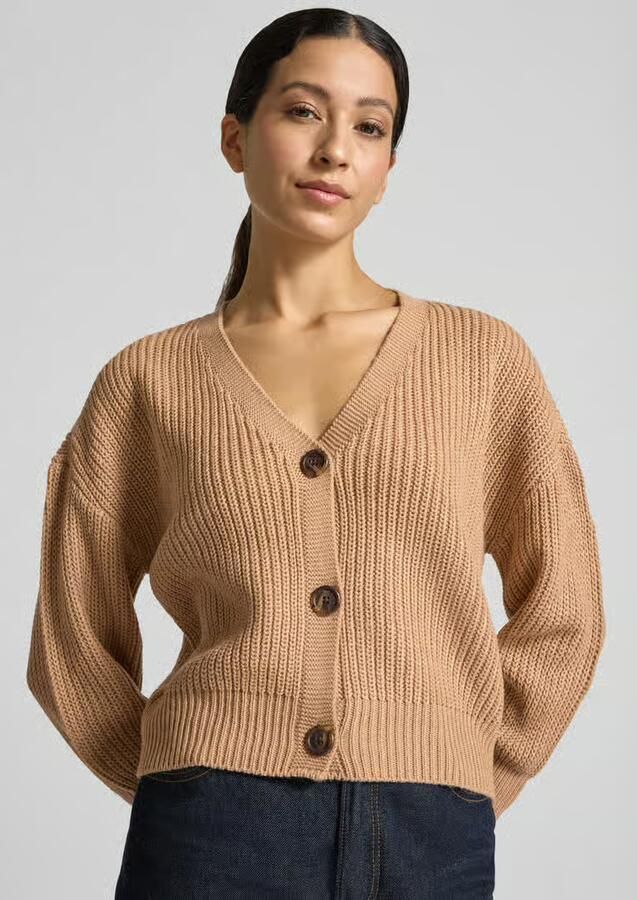 Vero Moda Regular fit gebreid jack met sierknopen model 'LEA' - Foto 8
