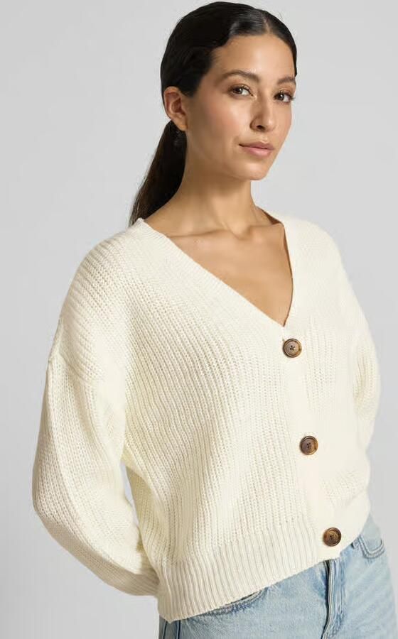 Vero Moda Regular fit gebreid jack met sierknopen model 'LEA' - Foto 9