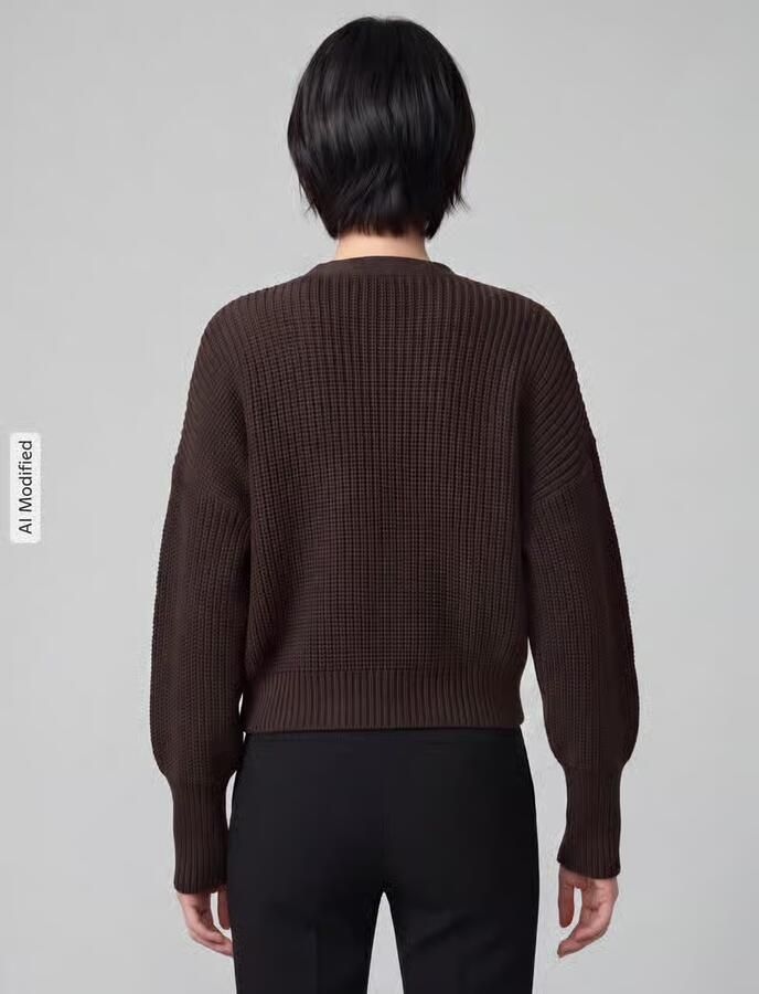Vero Moda Oversized gebreid jack met v-hals model 'LEA' - Foto 2