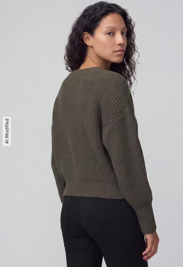 Vero Moda Oversized gebreid jack met v-hals model 'LEA' - Foto 2