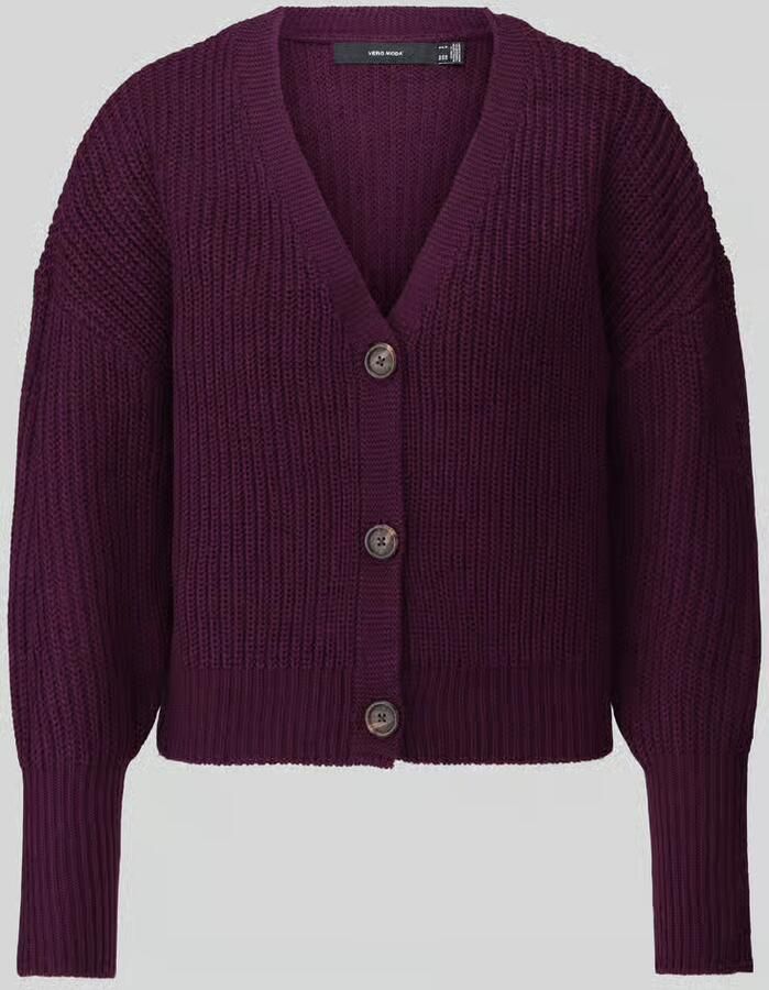 Vero Moda Regular fit gebreid jack met sierknopen model 'LEA' - Foto 2