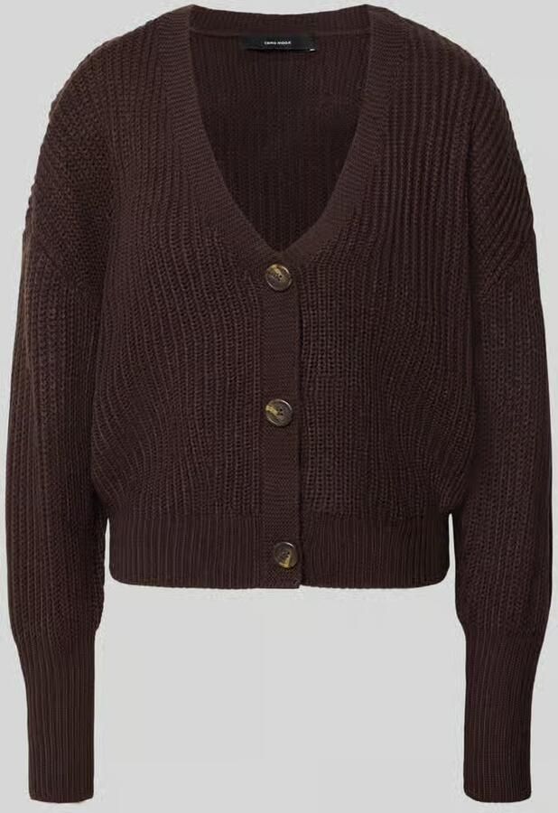 Vero Moda Oversized gebreid jack met v-hals model 'LEA'