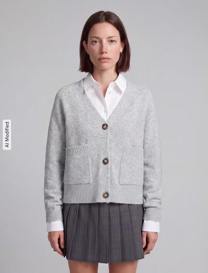 Vero Moda Comfort fit gebreid jack met V-hals model 'BOOM' - Foto 4