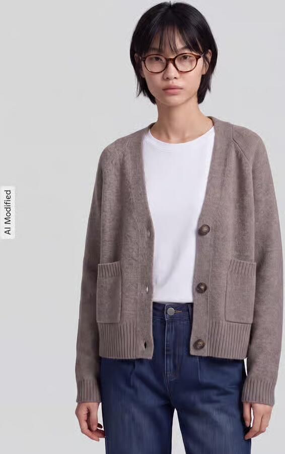 Vero Moda Vest VMBOOM LS V-NECK BUTTON CARDIGAN GA NOOS - Foto 5