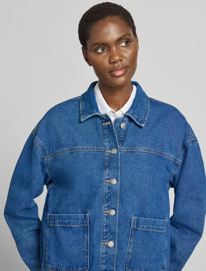 Vero Moda Oversized shirt met lange mouwen van katoenmix model 'JAMIE' - Foto 5