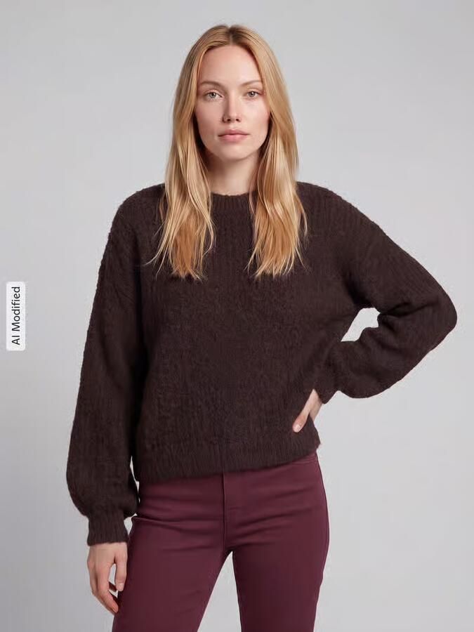 Vero Moda Pullover met gestructureerd oppervlak model 'CARMEN' - Foto 3