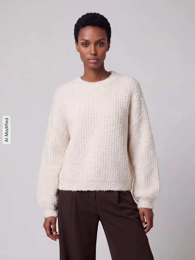 Vero Moda Pullover met gestructureerd oppervlak model 'CARMEN' - Foto 4