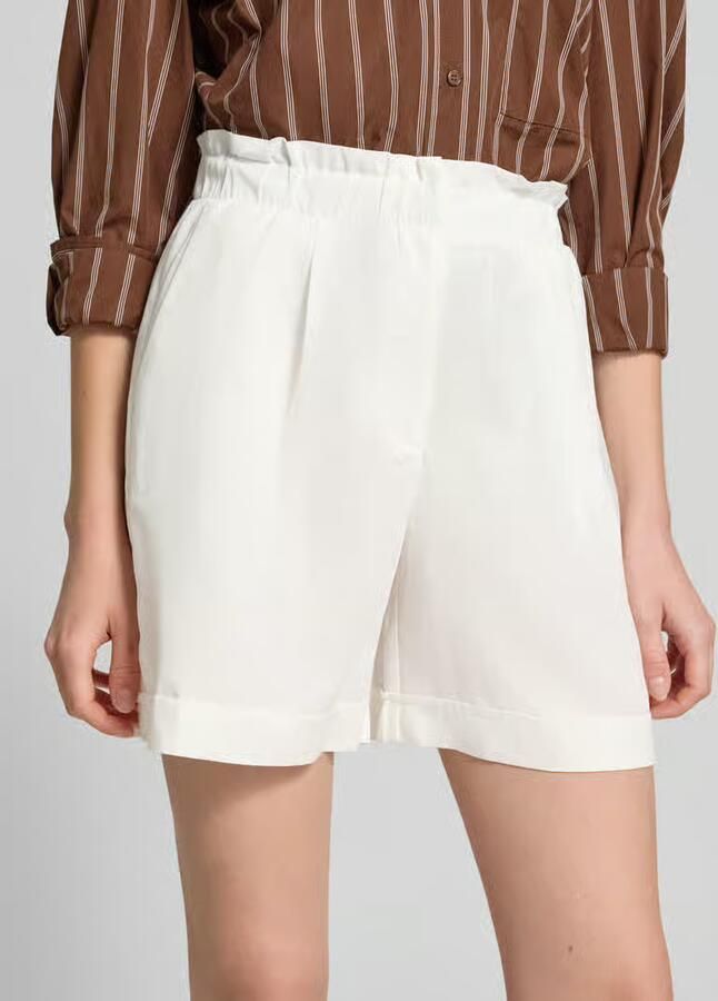 Vero Moda regular fit bermuda van mix van katoen en linnen model 'SELMA'