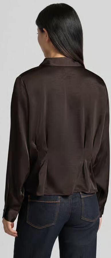 Vero Moda regular fit blouse met lange mouwen in satijnlook model 'MIRO' - Foto 5