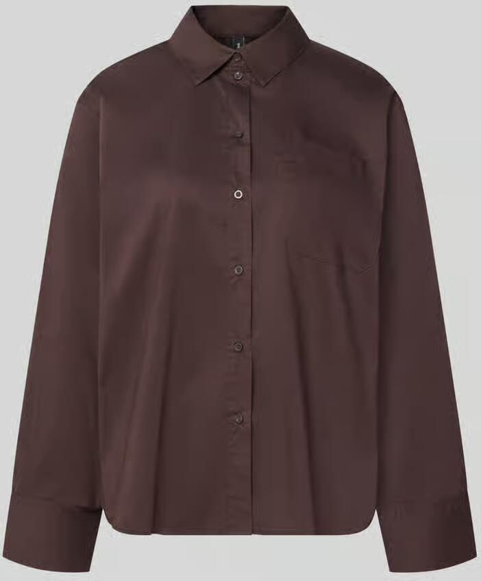 Vero Moda Regular fit blouse met lange mouwen van katoenmix model 'LOTUS'
