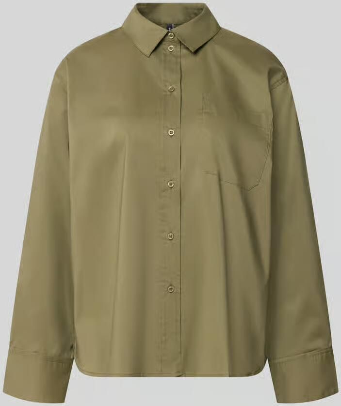 Vero Moda Regular fit blouse met lange mouwen van katoenmix model 'LOTUS'