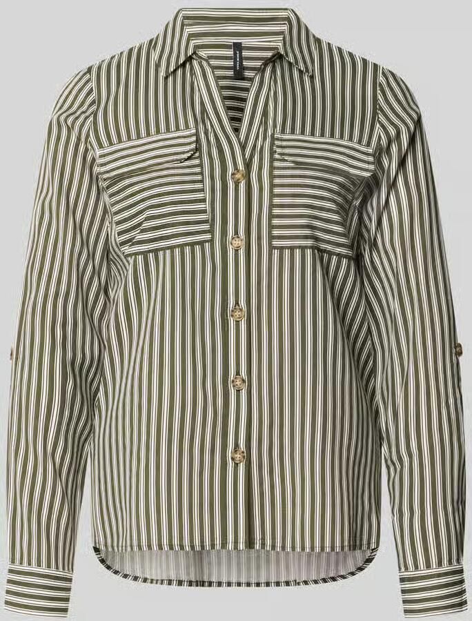 Vero Moda Regular fit blouse met lange mouwen van pure viscose model 'BUMPY'