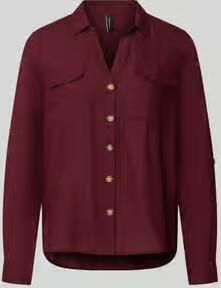 Vero Moda Regular fit blouse met lange mouwen van pure viscose model 'BUMPY'