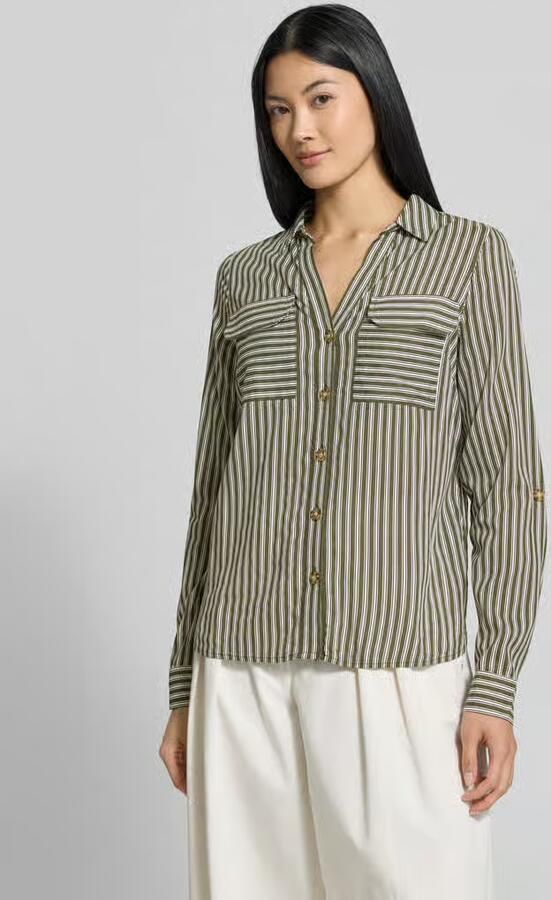 Vero Moda Regular fit blouse met lange mouwen van pure viscose model 'BUMPY' - Foto 2