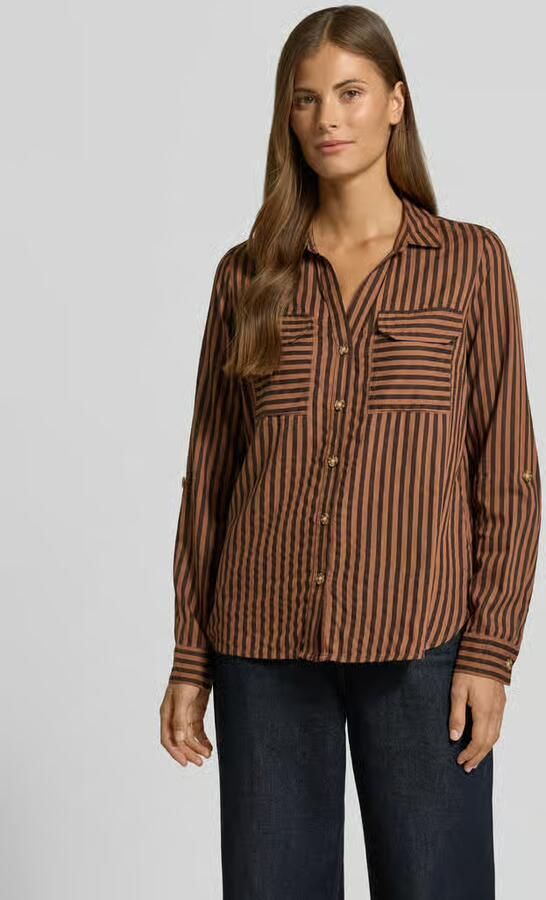 Vero Moda Regular fit blouse met lange mouwen van pure viscose model 'BUMPY' - Foto 4