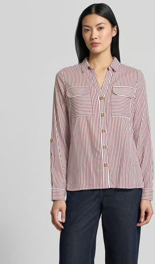 Vero Moda Regular fit blouse met lange mouwen van pure viscose model 'BUMPY' - Foto 4