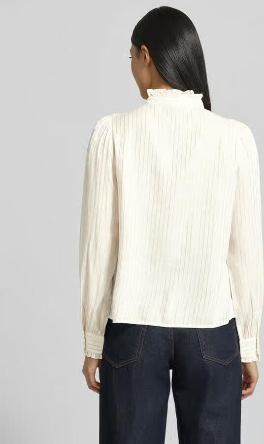 Vero Moda Regular fit blouse met lange mouwen van viscosemix model 'BUMPY'