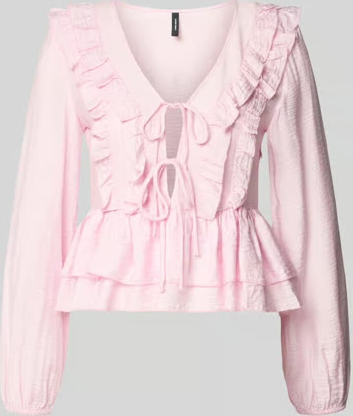 Vero Moda regular fit blouse met lange mouwen van viscosemix model 'ZOEY' - Foto 2