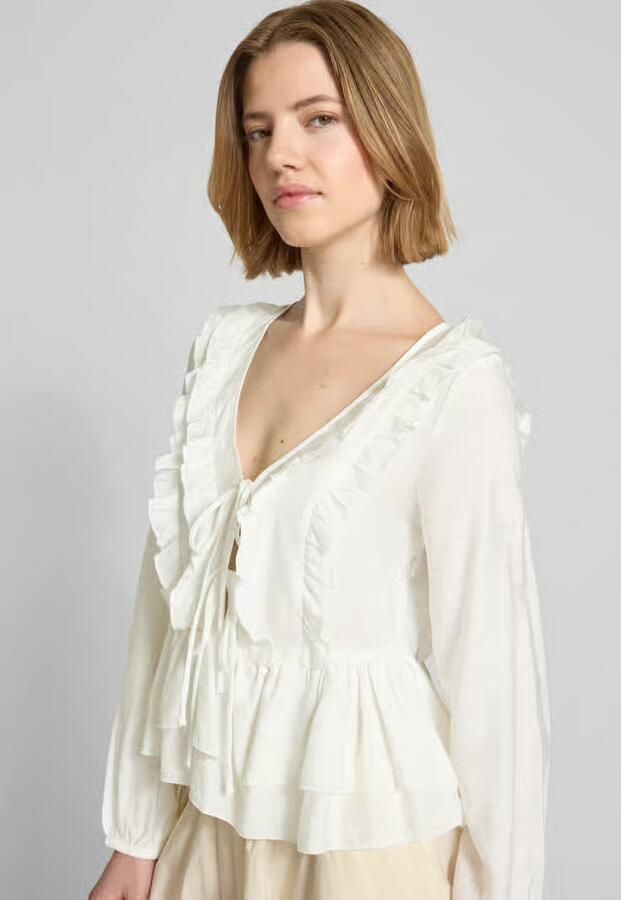 Vero Moda regular fit blouse met lange mouwen van viscosemix model 'ZOEY'
