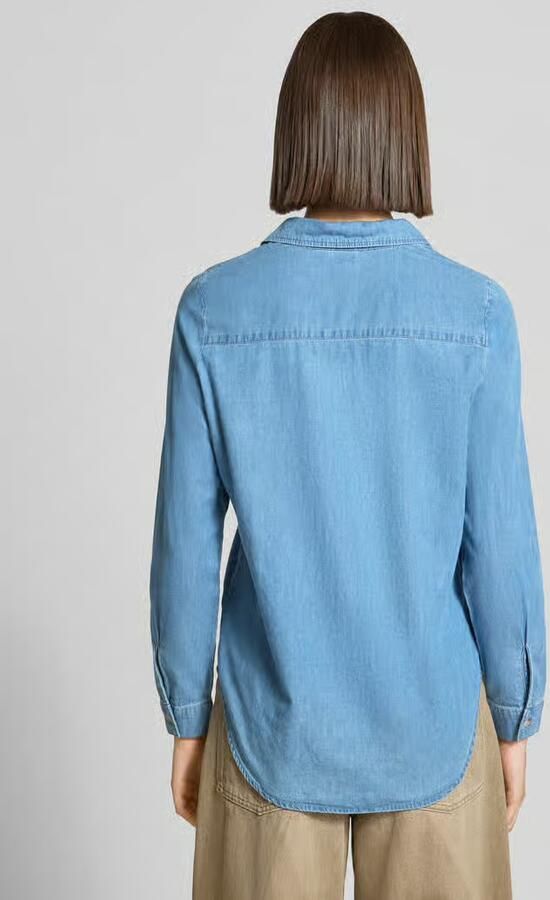 Vero Moda Regular fit blouse met lange mouwen van zuivere katoen model 'BUMPY' - Foto 4