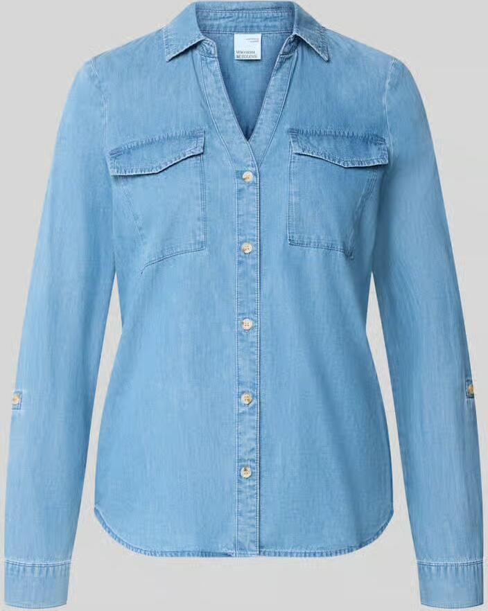 Vero Moda Regular fit blouse met lange mouwen van zuivere katoen model 'BUMPY' - Foto 3