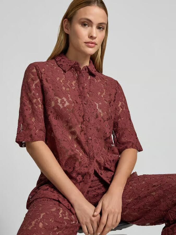 Vero Moda regular fit blouse van katoenmix model 'HONEY'
