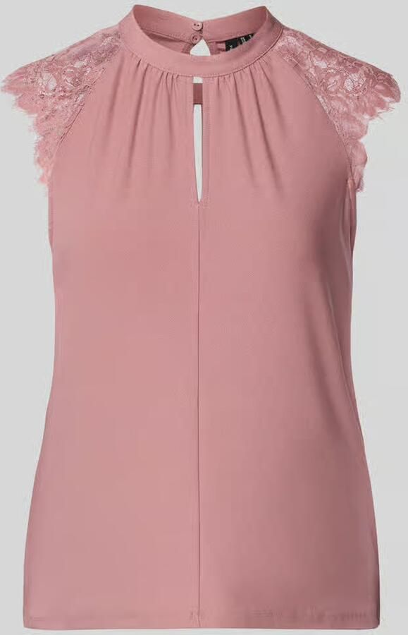 Vero Moda Regular fit blousetop met kant model 'MILLA'