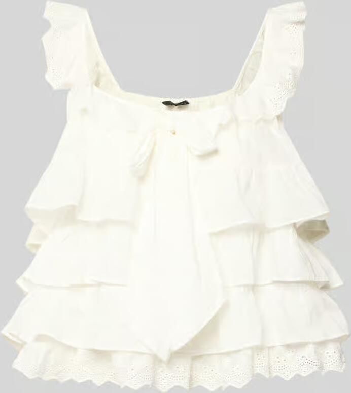 Vero Moda regular fit blousetop met volants model 'SANDY' - Foto 2