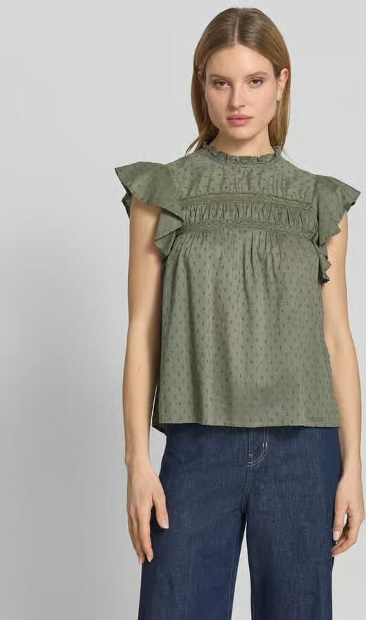 Vero Moda regular fit blousetop van puur katoen model 'TRINE' - Foto 12