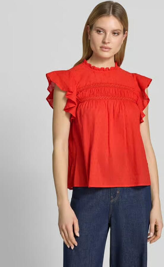 Vero Moda regular fit blousetop van puur katoen model 'TRINE' - Foto 4