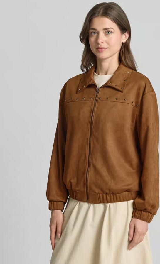 Vero Moda regular fit bomberjack met studs model 'ANDREA' - Foto 6