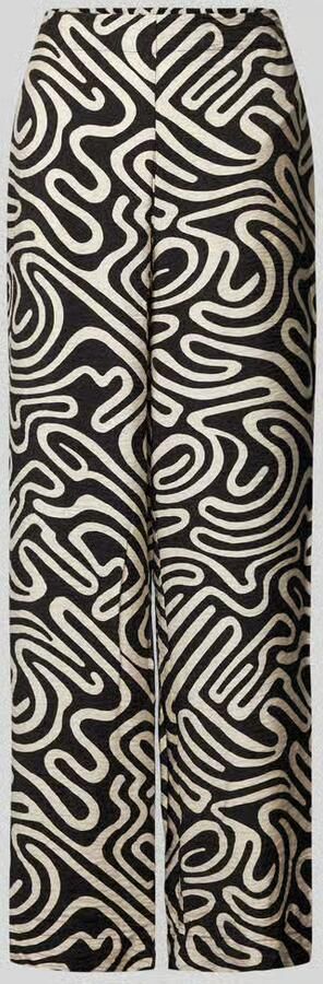 Vero Moda Regular fit brede broek met all-over patroon model 'VIGDIS' - Foto 4