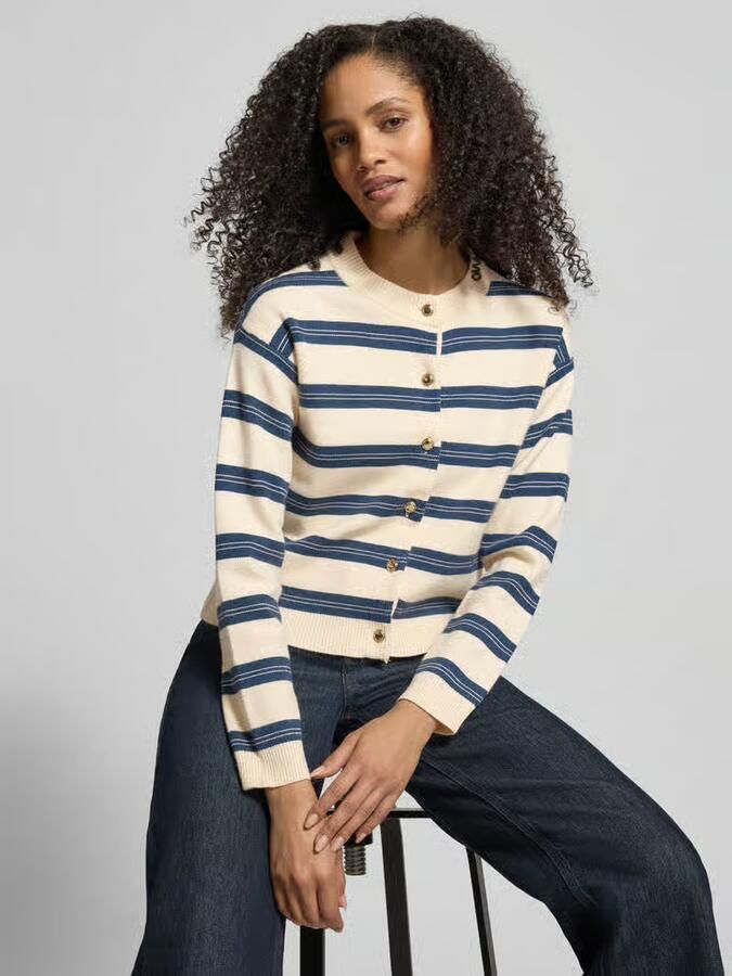 Vero Moda Regular fit cardigan van viscosemix model 'GOLD STRIPE'
