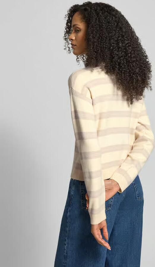 Vero Moda Regular fit cardigan van viscosemix model 'GOLD STRIPE' - Foto 4