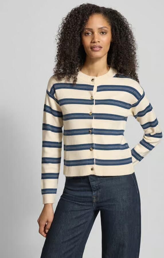 Vero Moda Regular fit cardigan van viscosemix model 'GOLD STRIPE' - Foto 3