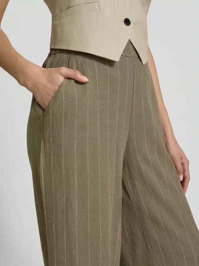 Vero Moda Regular fit culotte met krijtstreep model 'MINDY' - Foto 2