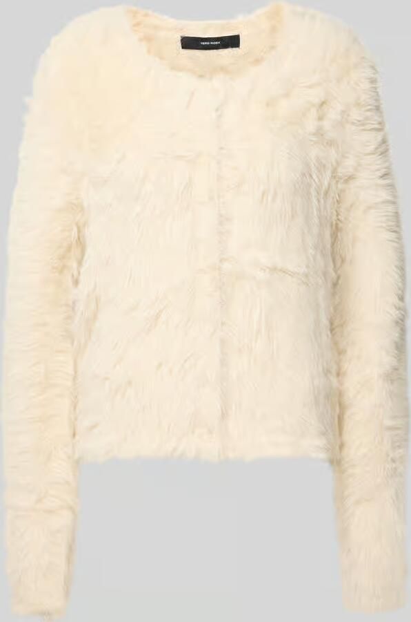Vero Moda Regular fit gebreid jack in de look van imitatiebont model 'FLUFFY' - Foto 2