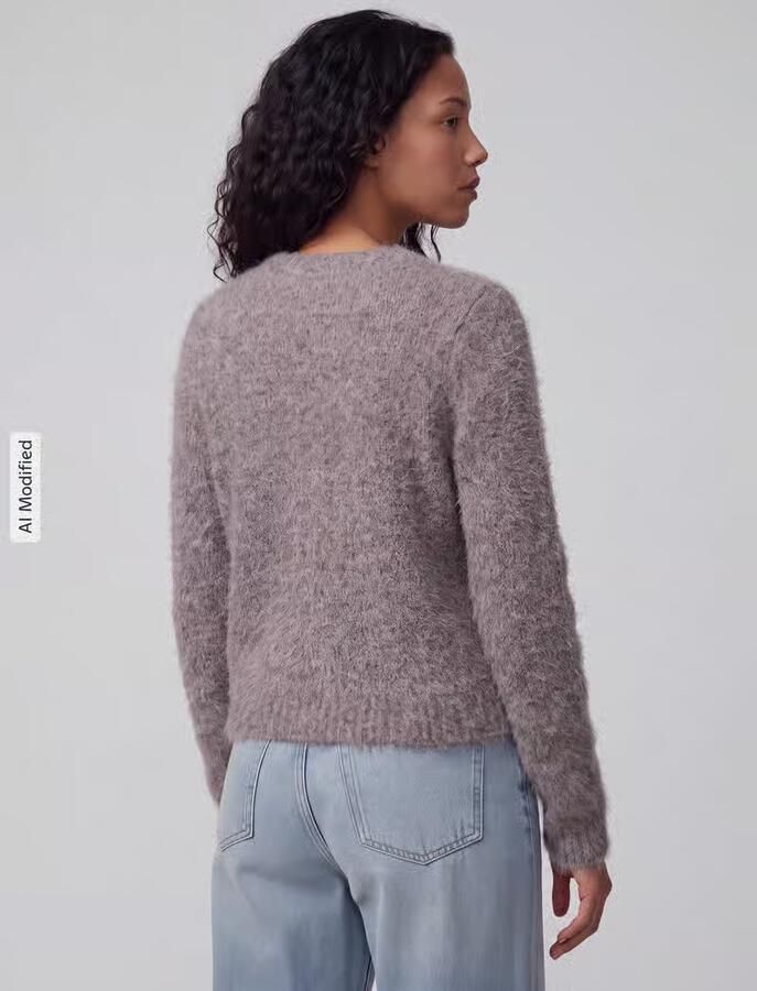 Vero Moda Regular fit gebreid jack met wol en knoopsluiting model 'NOVAH' - Foto 5