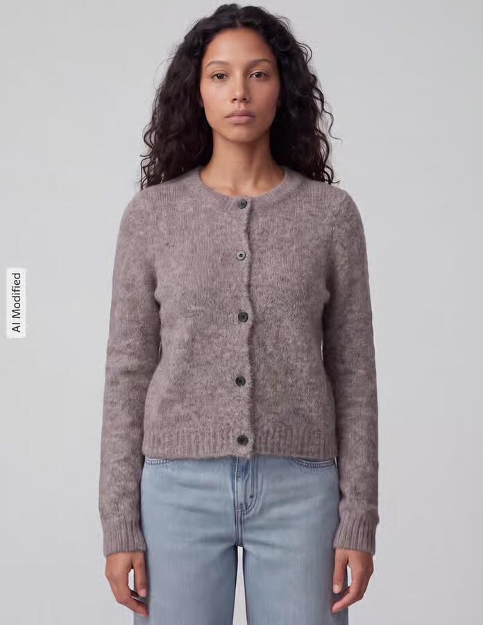 Vero Moda Regular fit gebreid jack met wol en knoopsluiting model 'NOVAH' - Foto 4