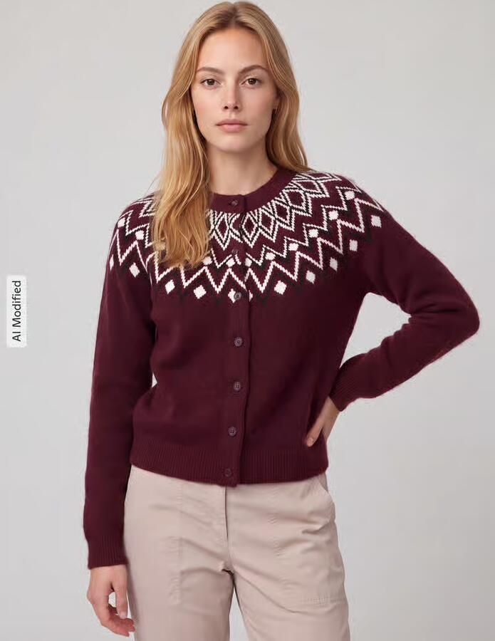 Vero Moda Regular fit gebreid jack met wolgehalte model 'KARLA' - Foto 2