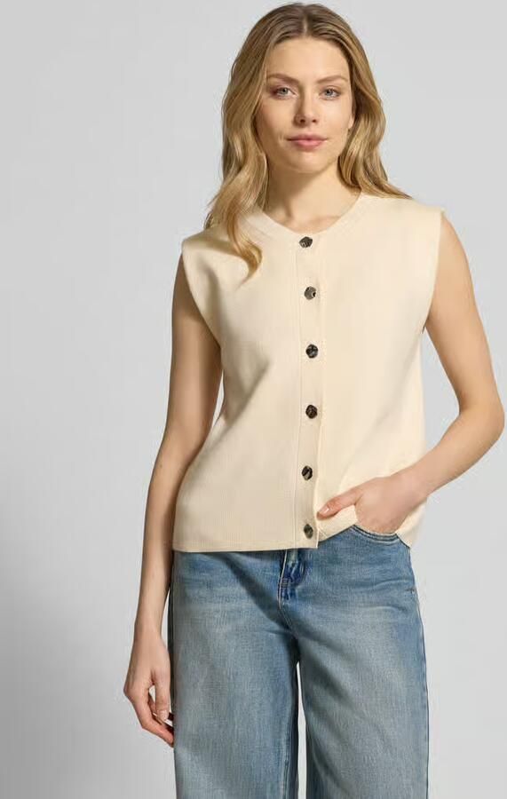 Vero Moda Regular fit gebreid jack van viscosemix model 'GOLD' - Foto 3
