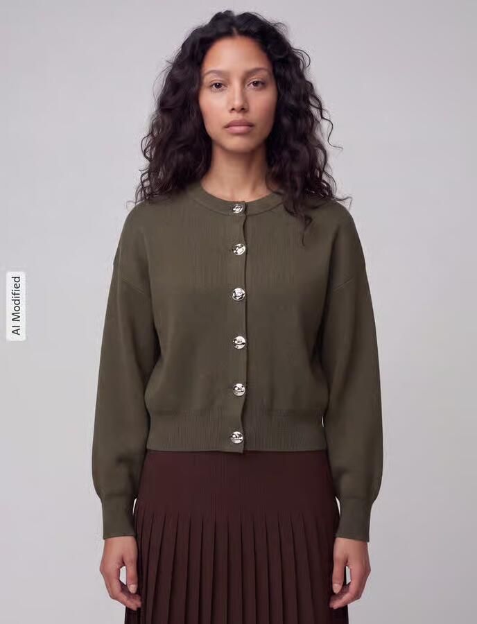 Vero Moda Regular fit gebreid jack van viscosemix model 'NOELLA' - Foto 3