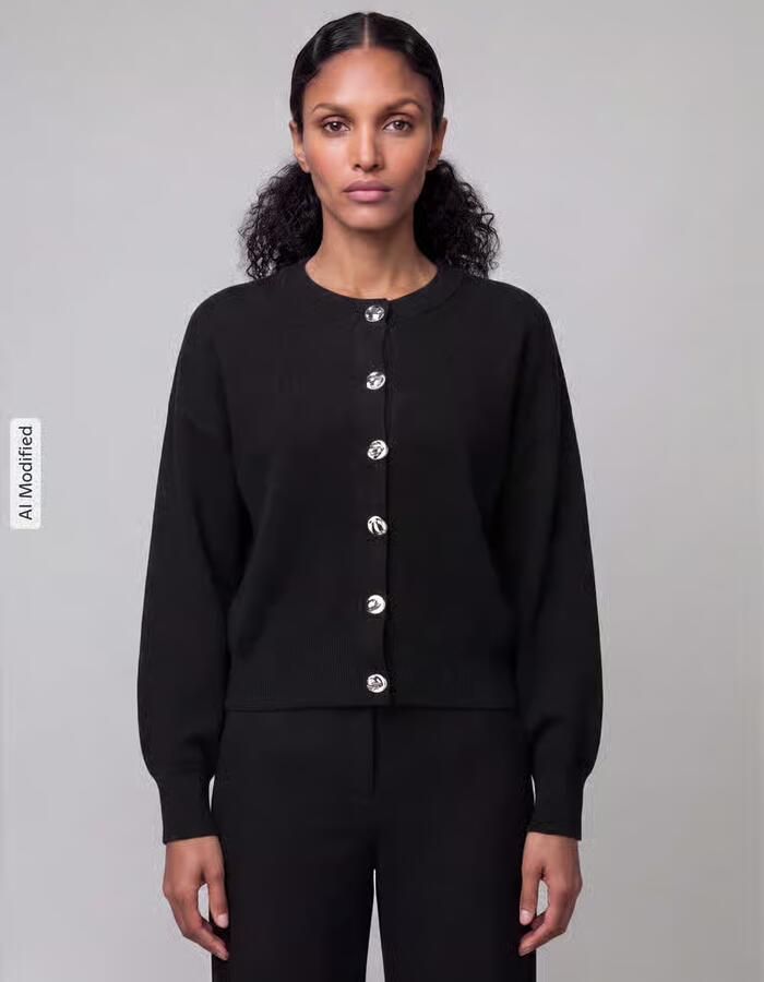 Vero Moda Regular fit gebreid jack van viscosemix model 'NOELLA' - Foto 2