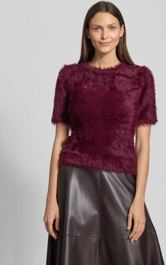 Vero Moda Regular fit gebreide pullover in de look van imitatiebont model 'FLUFFY' - Foto 4